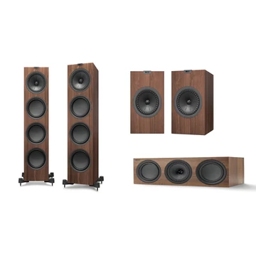 KEF Q750, Q350, Q650c hangfalszett, dió